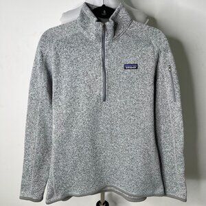 Patagonia #25618 Women's Grey Better Sweater 1/4 Zip Fleece Pullover Size Large